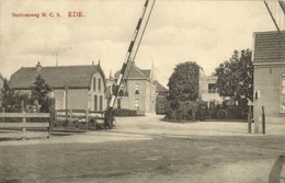 Nederland, EDE, Stationsweg N.C.S., Overgang (1912) Ansichtkaart - Ede
