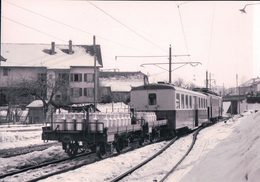 Chemin De Fer Lausanne Echallens Bercher, Train Mixte à Echallens, Photo 1963 BVA LEB 78.11 - Bercher