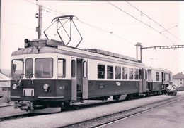 Chemin De Fer Lausanne Echallens Bercher, Train Mixte à Cheseaux, Photo 1969 BVA LEB 78.5 - Bercher