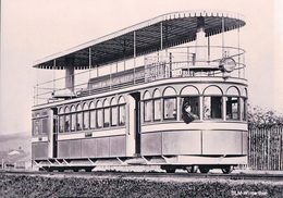 Chemin De Fer Lausanne Echallens Bercher, Automotrice à Vapeur Brunner Près Romanel, Photo 1876 Retirage BVA LEB 78.3 - Bercher