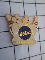 616a  Pin's Pins / Beau Et Rare / THEME : SPORTS / BANQUE DE FRANCE ASBF BOWLING CLUB CHAMALIERES Par BERAUDY - Bowling