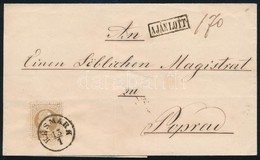 Ca 1867 15kr Ajánlott Levélen / On Registered Cover "KÉSMÁRK" - Poprád - Autres & Non Classés