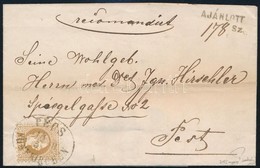 ~1869 15kr Ajánlott Levélen / On Registered Cover "PÉCS / FÜNFKIRCHEN" - "PEST" Signed: Ferchenbauer - Autres & Non Classés