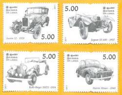 Sri Lanka Stamps 2011, Vintage & Classic Cars, MNH - Sri Lanka (Ceylon) (1948-...)