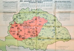 Cca 1928 Mit Vesztett A Magyar Szinészet Trianon által? Rajzolta: Abonyi Zoltán. Az Adatokat Erődi Jenő állította össze. - Autres & Non Classés