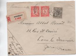 1922 - ENVELOPPE De DODRECHT Pour LONS LE SAUNIER (JURA) - Poststempels/ Marcofilie