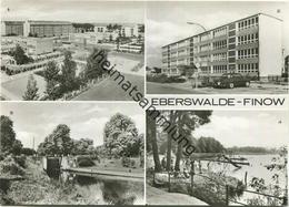 Eberswalde-Finow - Fino Ost - Hans-Beimler Oberschule - Heegermühler Schleuse - Strandbad Am Mäckersee - Foto-AK Grossfo - Eberswalde