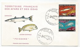 Afars Et Issas Côte Fr. Des Somalis Djibouti Somali Coast Yv.441/42 Série Complète Sur Enveloppe FDC 1977 Poissons - Storia Postale