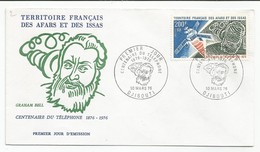 Afars Et Issas Côte Fr. Des Somalis Djibouti Somali Coast Yv.419 Sur Enveloppe FDC 1976 Téléphone - Briefe U. Dokumente