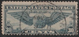 1939 USED AIRMAIL STAMP FROM USA /WINGED GLOBE-TRANS ATLANTIC ISSUE - 1a. 1918-1940 Gebraucht