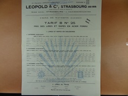 Léopold & Cie Strasbourg Usine De Saverne Prix Des Limes Et Rapes En Papier Fondu - Matériel Et Accessoires