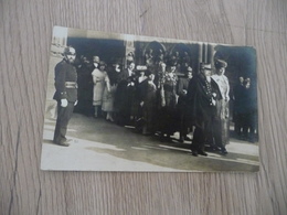 Carte Photo Défilé Officiers Personnalités Et Pompier - Bombero