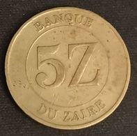 ZAIRE - 5 ZAIRES 1987 - Mobutu - KM 14 - Zaire (1971-97)