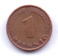 BRD 1966 D: 1 Pfennig, KM 105 - 1 Pfennig