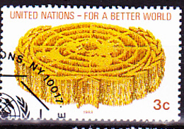 UNO New York - UNO-Emblem Aus Getreideähren (MiNr: 546) 1988 - Gest Used Obl - Oblitérés