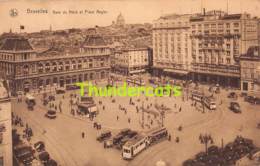 CPA BRUXELLES GARE DU NORD ET PLACE ROGIER TRAM - Nahverkehr, Oberirdisch