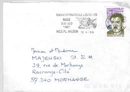 FRANCE Lettre  1990 Nice Esperanto - Esperanto