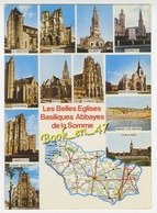 {59320} Eglises , Basiliques , Abbayes De La Somme , Carte Et Multivues ; Péronne , Abeville , Albert , Moreuil , Roye - Cartes Géographiques