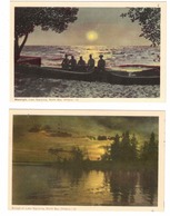 2 Different NORTH BAY, Ontario, Canada, Lake Nipissing, 1950 & 1952 White Border Postcards, Nipissing County - North Bay