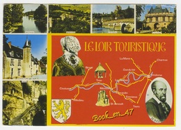 {59338} Le Loir Touristique , Carte Et Multivues ; Mazange , Montoire , Vendôme , Couture , Trôo , Lavardin - Cartes Géographiques