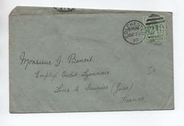1910 - ENVELOPPE De COLCHESTER Pour LONS LE SAUNIER (JURA) - Poststempel