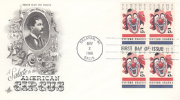 USA 1966, Circus, John Ringling FDC 26854 - Cirque