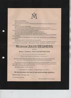 REF978/ Mme Jules Seghers Geboen Marie Cordule Van Overstraeten Merchtem 21/3/1872 > 2/10/1939 - Todesanzeige