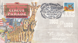 USA 1988, Circus, July 16 Milwaukee Day, FDC 26861 - Cirque