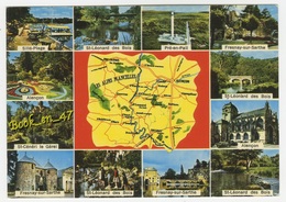 {59337} Les Alpes Mancelles Carte Et Multivues ; Pré En Pail , Fresnay Sur Sarthe , Sillé Plage , Saint Léonard Des Bois - Cartes Géographiques