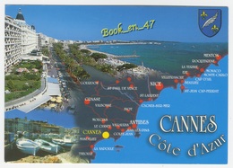 {59339} Côte D' Azur Cannes , Carte Et Multivues - Cartes Géographiques