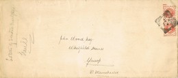 36409. Carta HYDE (England) 1890. Pair Half Penny To Manchester - Cartas & Documentos