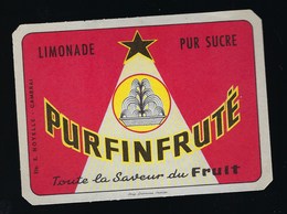 Ancienne étiquette  Limonade  Purfinfruité  E Noyelle Cambrai Nord - Limonaden & Soda