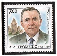 Russia 2009 . Statesman A.A.Gromyko-100. 1v: 7.oo   Michel # 1568 - Unused Stamps