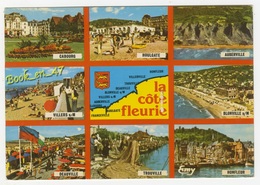 {59328} La Côte Fleurie , Carte Et Multivues ; Cabourg , Houlgate , Auberville , Honfleur , Villers Sur Mer , Trouville - Cartes Géographiques