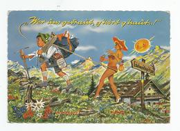 Autriche Austria Velden Alpiniste Pin Up Illustrée Humour Autrichien - Velden