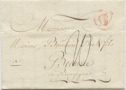 BELGIQUE - G ROUGE SUR LETTRE AVEC TEXTE DE GAND POUR LA FRANCE, 1788 - 1714-1794 (Oostenrijkse Nederlanden)