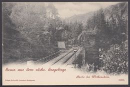 Wolkenstein, Gruß Aus..., Partie Mit Bahnstrecke, Ca. 1900 - Wolkenstein