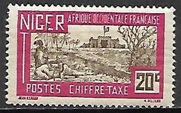 NIGER    -   Timbre - Taxe  -   1927 .  Y&T N° 14 Oblitéré. - Used Stamps