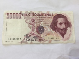 BANCONOTA 50000 LIRE BERNINI USATA. - 50.000 Lire