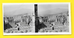 Vues Stéréos TAORMINE Panorama Théatre Grec - Stereo-Photographie