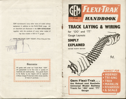 Catalogue GEM 1964 Flexi-Track Handbook + Prices GBP OO TT - English