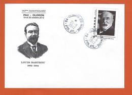 LETTRE FRANCE TIMBRE PERSONNALISE MTAM LOUIS BARTHOU AVOCAT POLITIQUE ROI DE YOUGOSLAVIE MARSEILLE OLORON STE MARIE - Autres & Non Classés