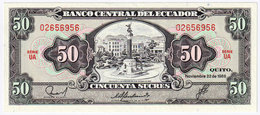 ECUADOR , 50 SUCRES , 22.11.1988. P-122a , UNC - Equateur