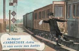 42 Andrezieux  Mes Amitiés De Gare Train - Andrézieux-Bouthéon