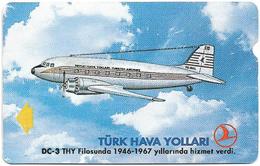 Turkey - Alcatel - THY Aircrafts - Douglas DC-3, 1994, 30U, Used - Turquie