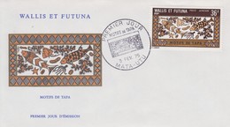 Enveloppe   FDC  1er  Jour     WALLIS  Et  FUTUNA    Artisanat   Motifs  De  Tapa   1975 - FDC