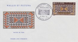 Enveloppe   FDC  1er  Jour     WALLIS  Et  FUTUNA    Artisanat   Motifs  De  Tapa   1975 - FDC