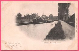 Corbie - Canal De La Somme - Péniche - Imprimerie DUBOIS ET BLEUX - Photo A.B. Et Cie - 1902 - Corbie