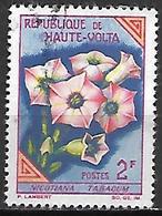 HAUTE - VOLTA   -  1963.  Y&T N° 116 Oblitéré.   Fleurs  /  Tabac D'ornement - Opper-Volta (1958-1984)