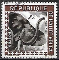 HAUTE - VOLTA   -  Service  -  1963.  Y&T N° 1 Oblitéré.   Eléphant - Opper-Volta (1958-1984)